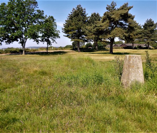 Trig point at Sene Valley golf course